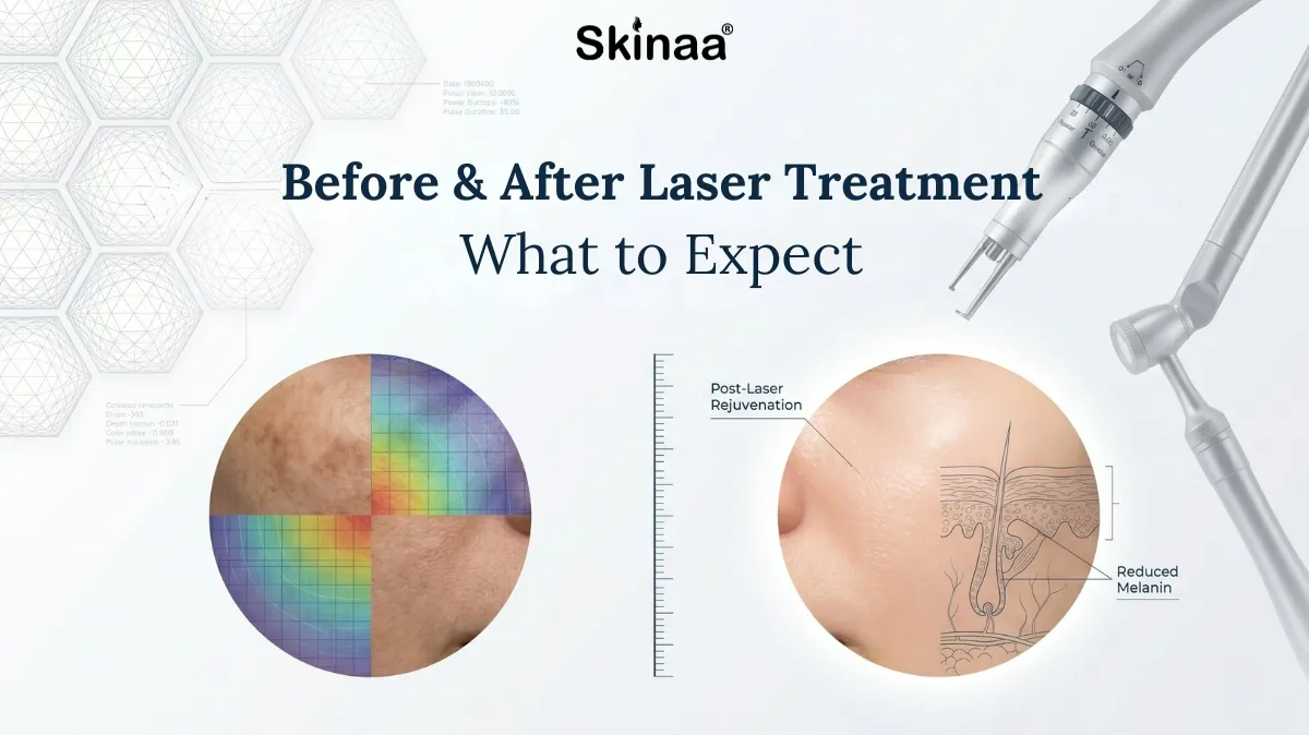 before and after laser treatment